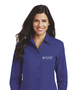 Adult Sizes - Blue Teacher Shirt Female - Victory Charter School 6-12