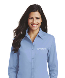 Adult Sizes - Light Blue Teacher Shirt Female - Victory Charter School 6-12